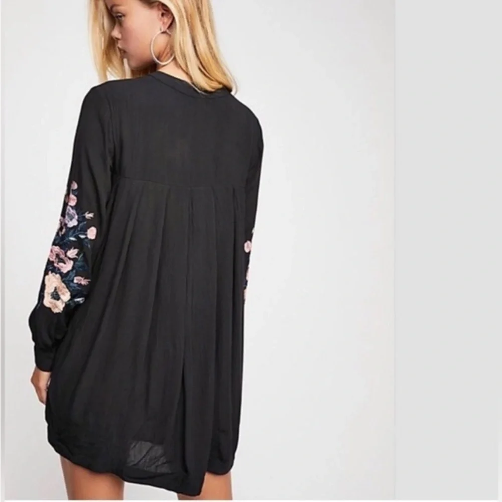Free People Mia Gauze‎ Embroidered Mini Dress